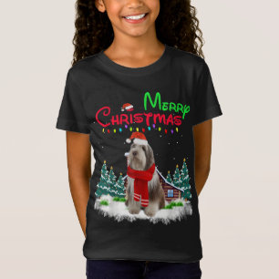 T-Shirt Collie Chien Léger Puissant Arbre de Noël Xma