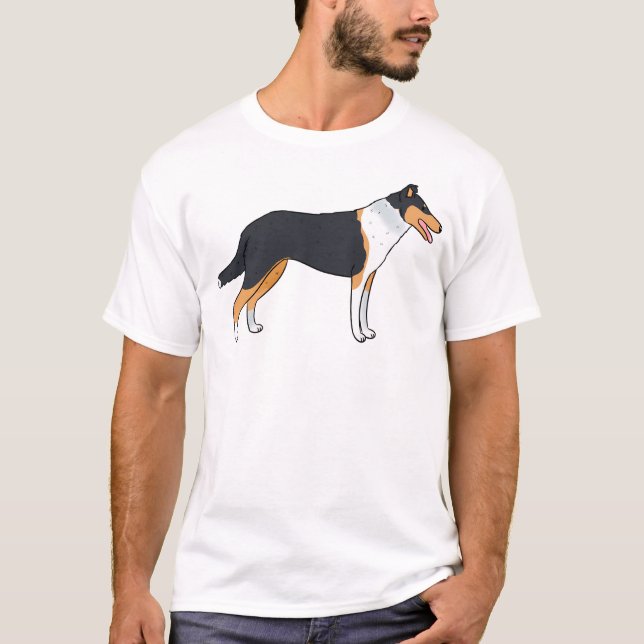 T-shirt Collie Chien mignon (Devant)