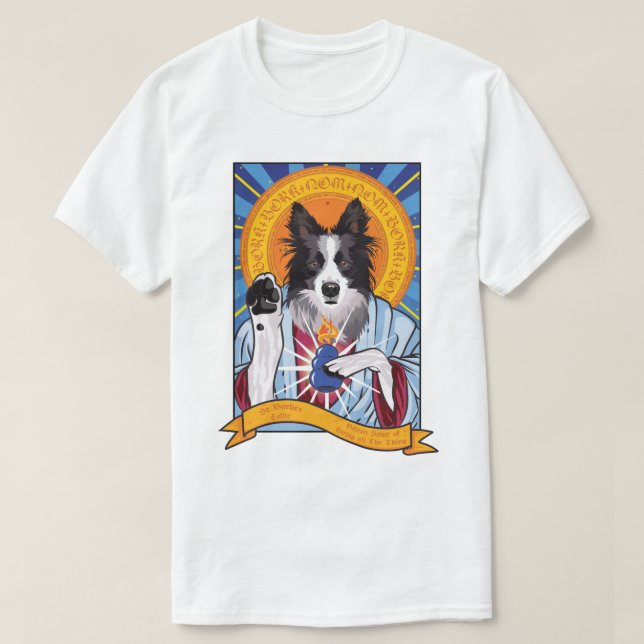 T-shirt Collie de la frontière St. (Design devant)