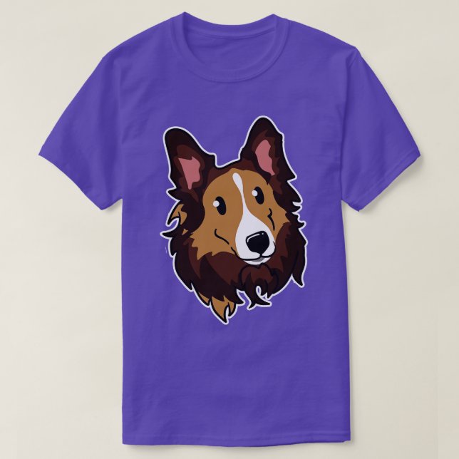 T-shirt Collie Face (Design devant)
