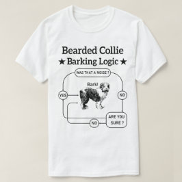 T-shirt Collie harcelé Logique d'écorce Drôle Chien Sarcas