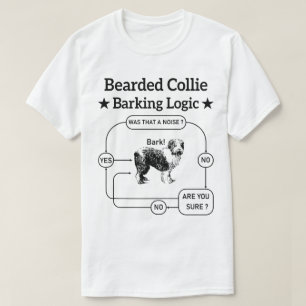 T-shirt Collie harcelé Logique d'écorce Drôle Chien Sarcas