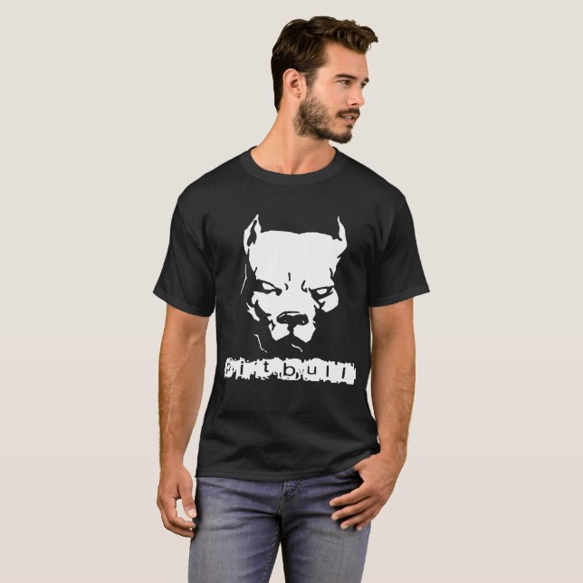 T-shirt Collier de chien pointu de nouveau pitbull (Devant entier)