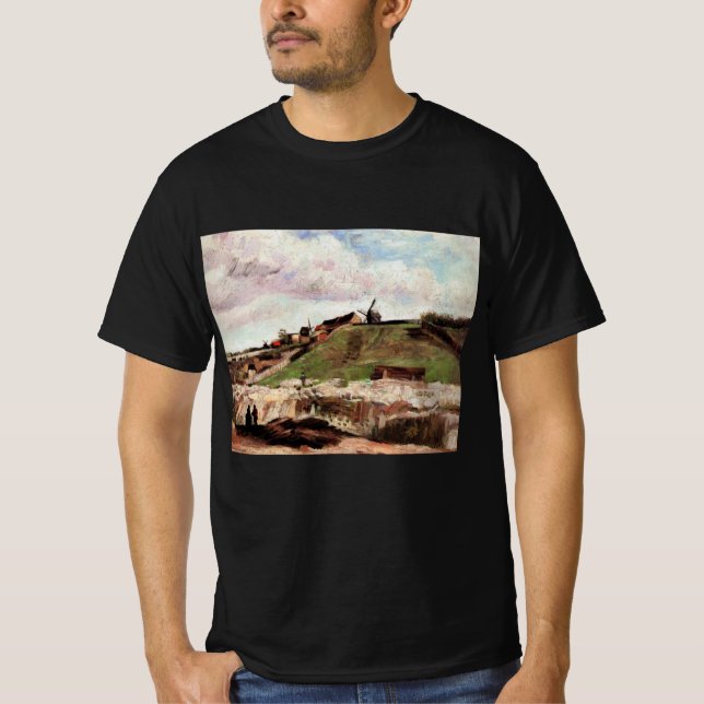 T-shirt Colline de Montmartre avec carrière par Vincent va (Devant)