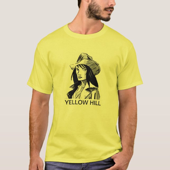 T-shirt Colline jaune (Devant)