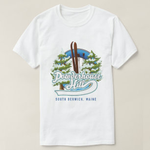 T-shirt colline powderhouse south berwick maine ski logo