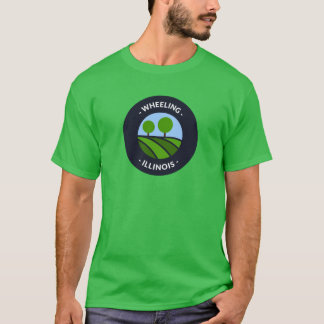 T-shirt Collines et arbres de Wheeling Illinois surdimensi