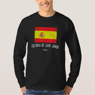 T-shirt Colnia De Sant Jordi Espagne Es Drapeau Ville Band