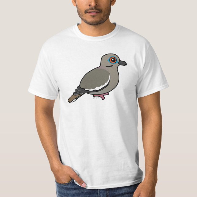 T-shirt colombe Blanc-à ailes (Devant)