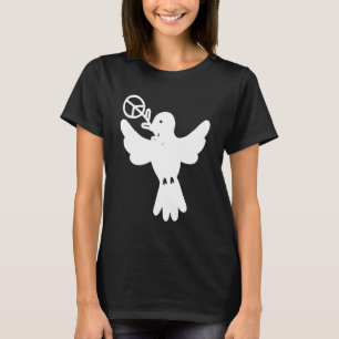 T-shirt Colombe de la paix Signe de paix Colombe blanche P
