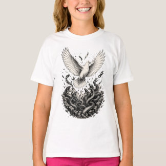 T-shirt Colombe échappant à une fosse à serpents Tatouage