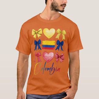 T-shirt Colombia Hispanic Heritage Month Bow Colombian Fla
