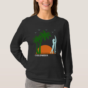 T-shirt Colombia Palms Beach Surf Cocktail Bogota Souvenir