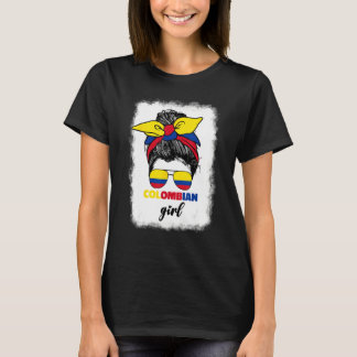 T-shirt Colombiana Colombia Flag Cute Colombian Girl For W