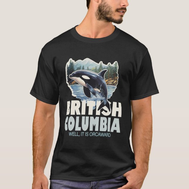 T-shirt Colombie-Britannique Canada Orca Souvenir (Devant)