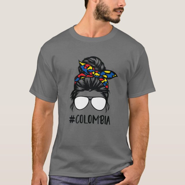 T-shirt Colombie Colombienne Drapeau Pride Couleurs Femmes (Devant)