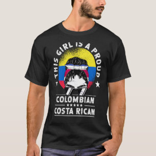 T-shirt Colombie Drapeau Costa Rica Grown Femmes Citoyenne