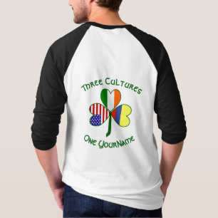 T-shirt Colombie Irlande États-Unis Trèfle Drapeau Personn