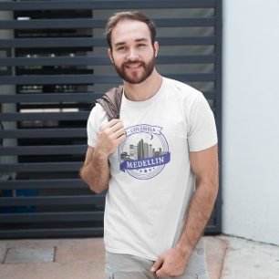 T-shirt Colombie Medellin Skyline Logo T Shirt