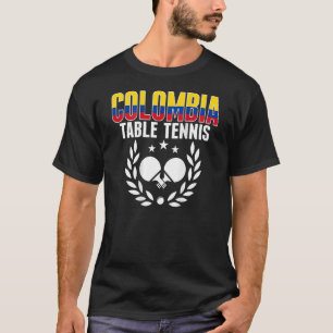 T-shirt Colombie Ping Pong Colombien Table Tennis Soutien