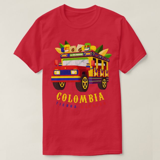 T-shirt Colombie Tierra Querida Chiva Colombiana (Design devant)