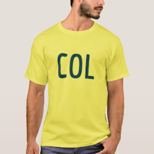T-shirt Colombie Trois parties Combo Design - Drapeau colo