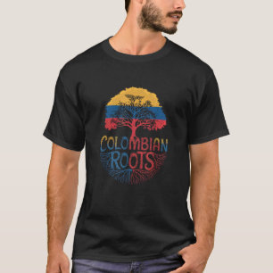 T-shirt Colombien Roots Colombie Drapeau Couleurs Family T