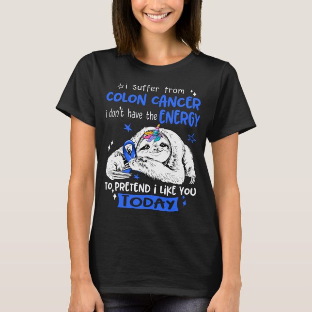 T-shirt Colon Cancer Awareness Mois Ribbon Don (Devant)