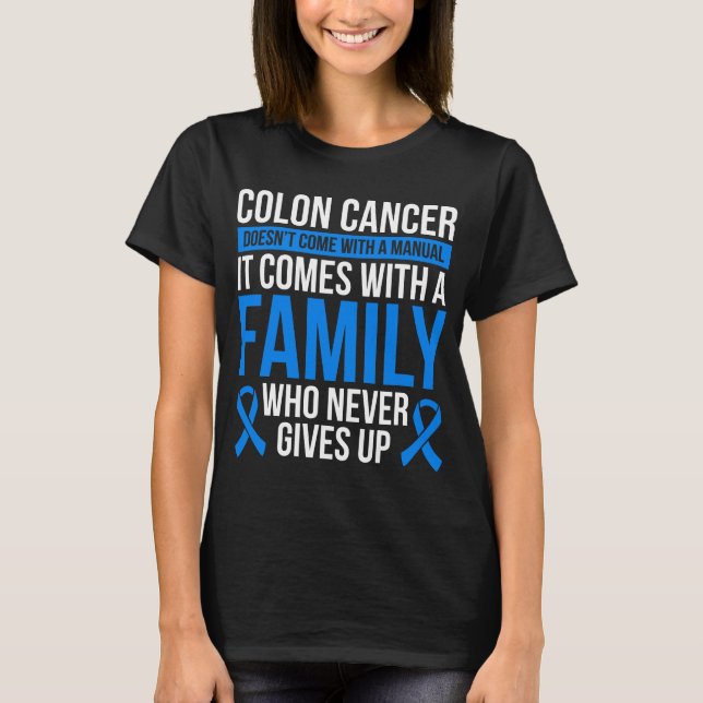 T-shirt Colon Cancer Awareness Ribbon Colon Cancer Warrior (Devant)