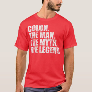 T-shirt ColonColon Nom de famille Colon Nom de famille Col