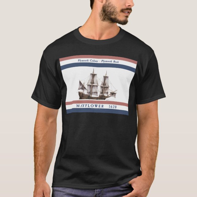 T-shirt colonie de Plymouth de la fleur printanière 10 (Devant)