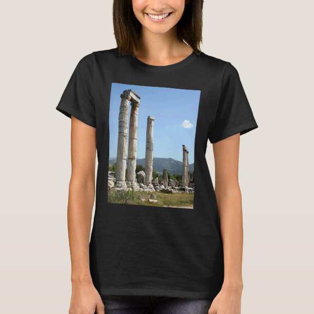 T-shirt Colonnes Ioniques Du Temple D'Aphrodite Aphrodisi (Devant)