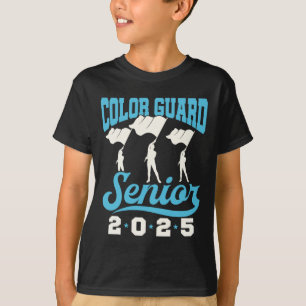 T-shirt Color Guard Senior 2025 drapeaux Marching et Gradu