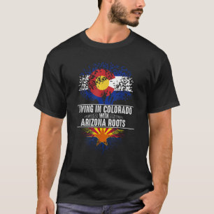 T-shirt Colorado Accueil Arizona Roots State Tree Drapeau