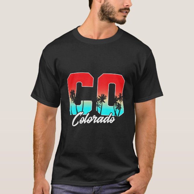 T-shirt Colorado Co Palm Tree State (Devant)