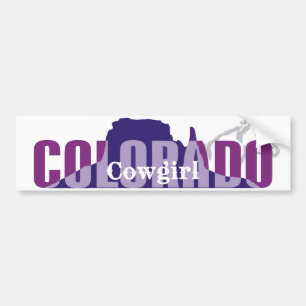 T-SHIRT Colorado-Cowgirl Autoaufkleber