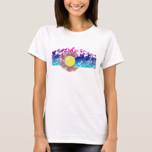 T-shirt Colorado Drapeau Montagnes Colorado Version coloré