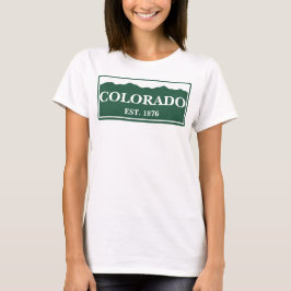 T-shirt COLORADO - EST. 1876 Plaque de licence
