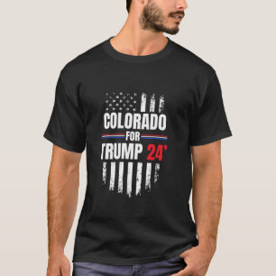 T-shirt Colorado Pour Trump 2024 - Chemise Drapeau América