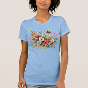 T-shirt Coloré, Abeille printanière/florale