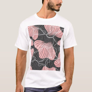 T-shirt Coloré abstrait, motif artistique transparent.