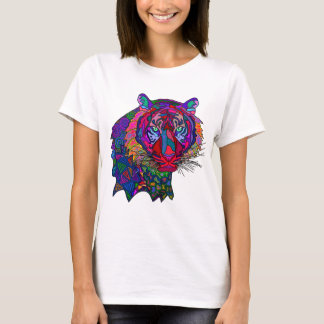 T-shirt coloré au motif de tigre