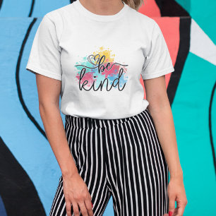 T-shirt Coloré Be Kind Paint Splash