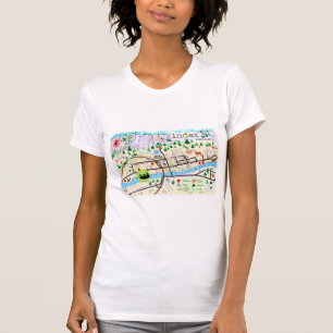 T-shirt Coloré, carte d'amusement de bel index, Washington
