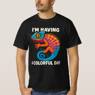 T-shirt Coloré Chameleon Lizard Vie Rainbow Reptile