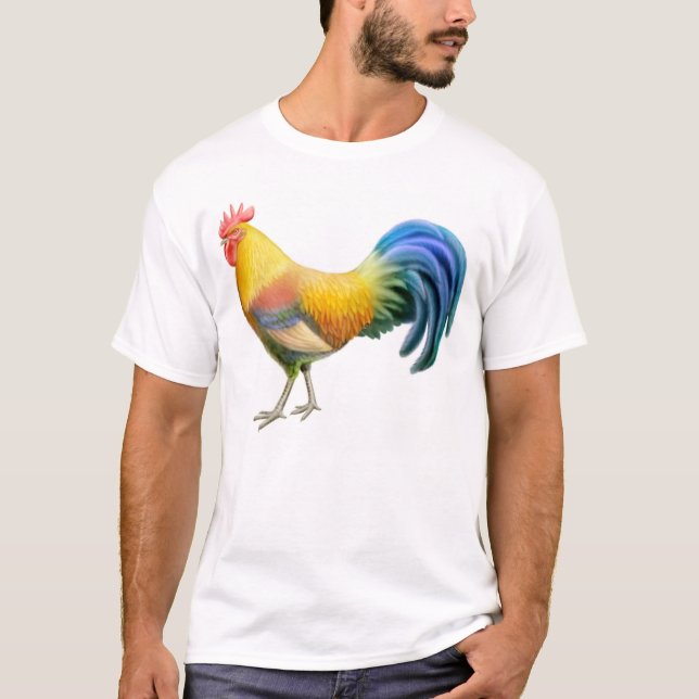 T-shirt coloré de coq d'Ardenner (Devant)