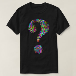 T-shirt coloré de point d'interrogation