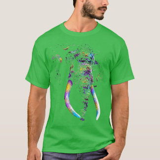 T-shirt Coloré indien Elephant couleur printemps