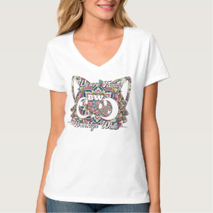 T-shirt Coloré Mandala Chat Personnalisable Monogramme