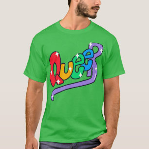 T-shirt Coloré Queer Word Art Rainbow Pride LGBTQ